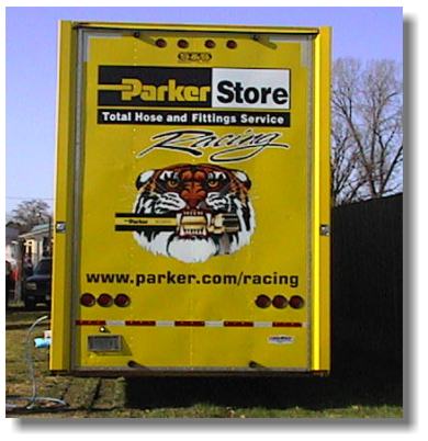Rear view of Jimmy Mars' 2000 ParkerStore Hauler